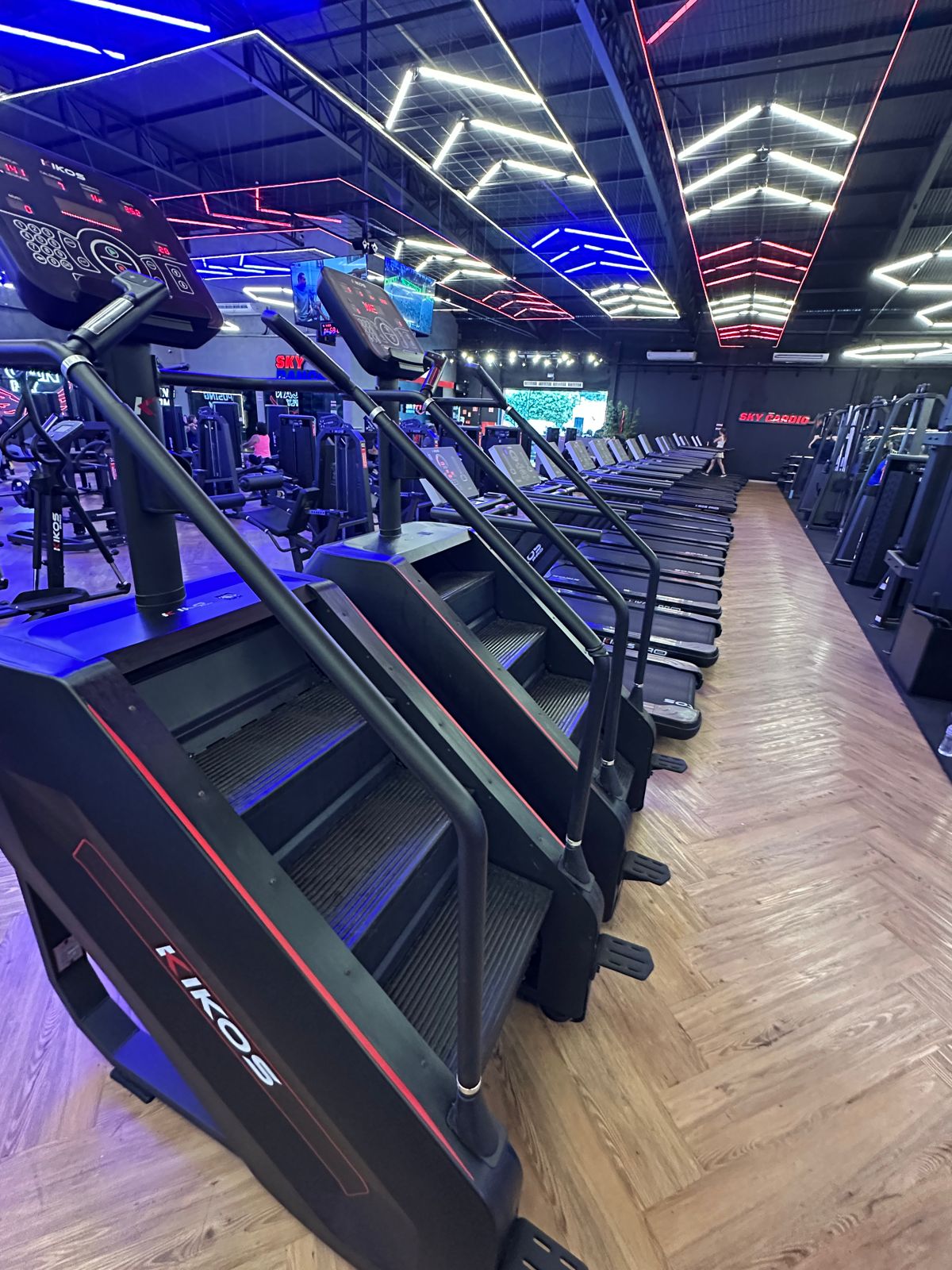 Interior da Skyfit Serrana — área de musculação